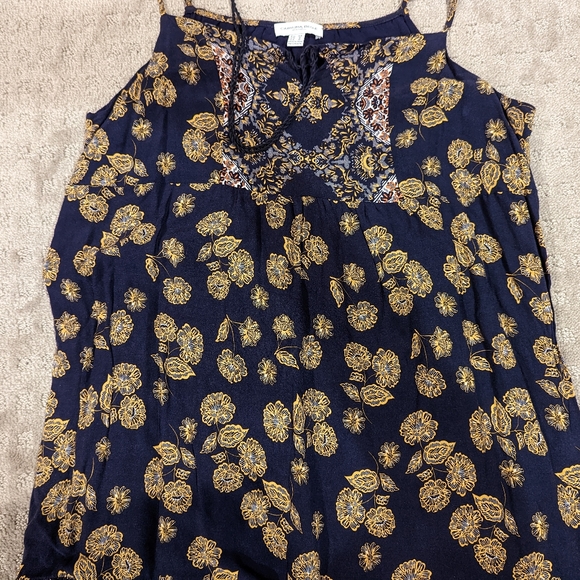 Carolina Belle Montreal Floral Sleeveless Dress Size 8 Navy Yellow - Picture 8 of 12